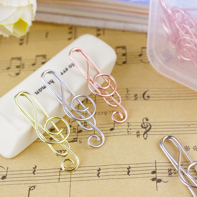 Audio Music Notes - 10pcs/box Music Note Shaped Paper Clips