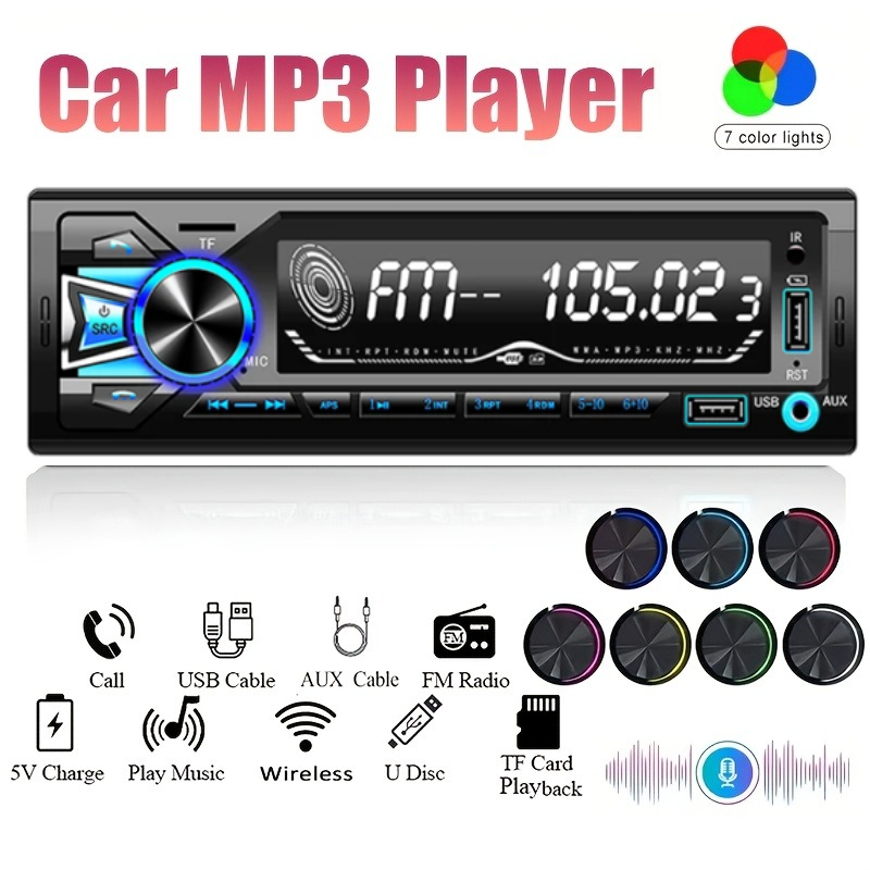 Audio Without Music - 1DIN In-Dash FM Car Radio Stereo,