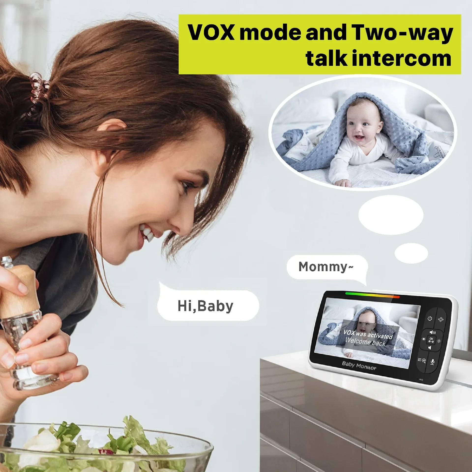 5.0 Inch Video Baby Monitor Wi - đánh giá và giá Audio Music Video