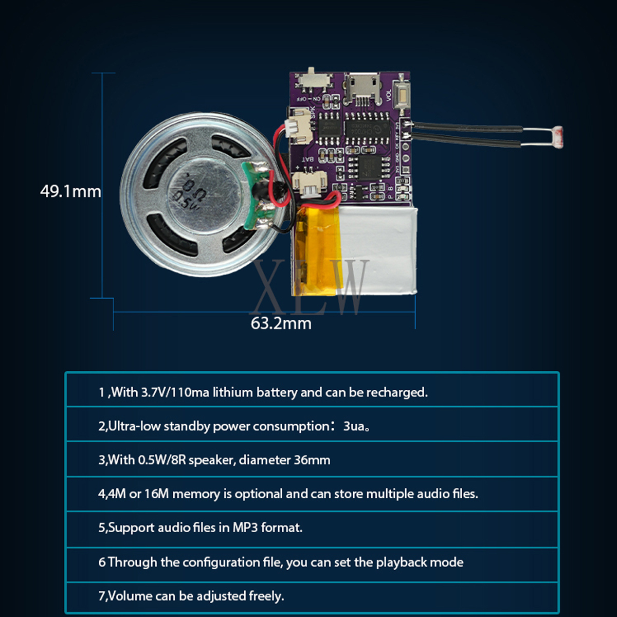 MP3 Music Sound Module, 4MB/16 - đánh giá và giá Audio Music App
