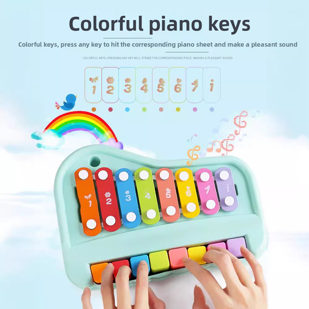 8-Note Xylophone Piano 2-in-1  - đánh giá và giá Audio Music Notes