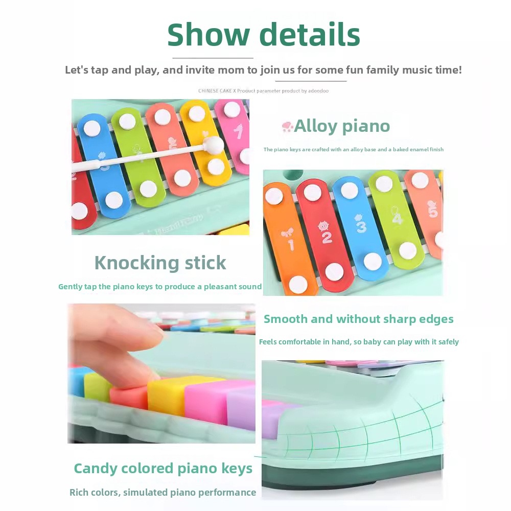 8-Note Xylophone Piano 2-in-1  - đánh giá và giá Audio Music Notes