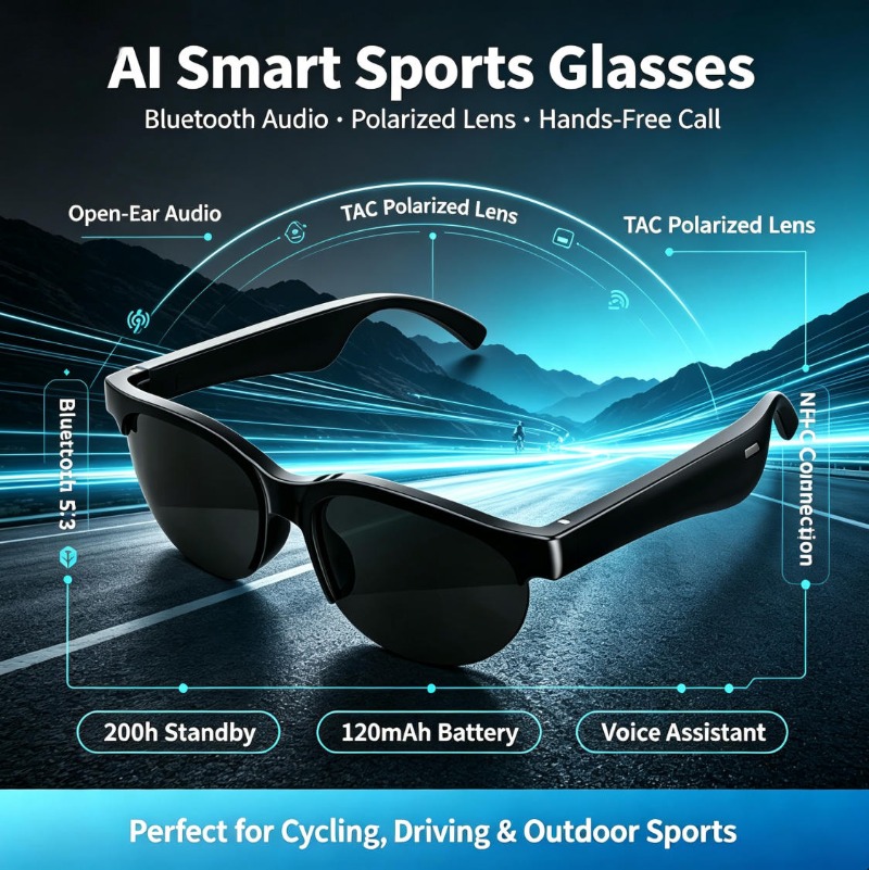 Smart Sports Glasses Open Ear  - đánh giá và giá Audio Music Bluetooth