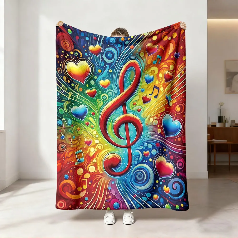 Throw Blanket Vibrant Neon Rai - đánh giá và giá Audio Music Notes