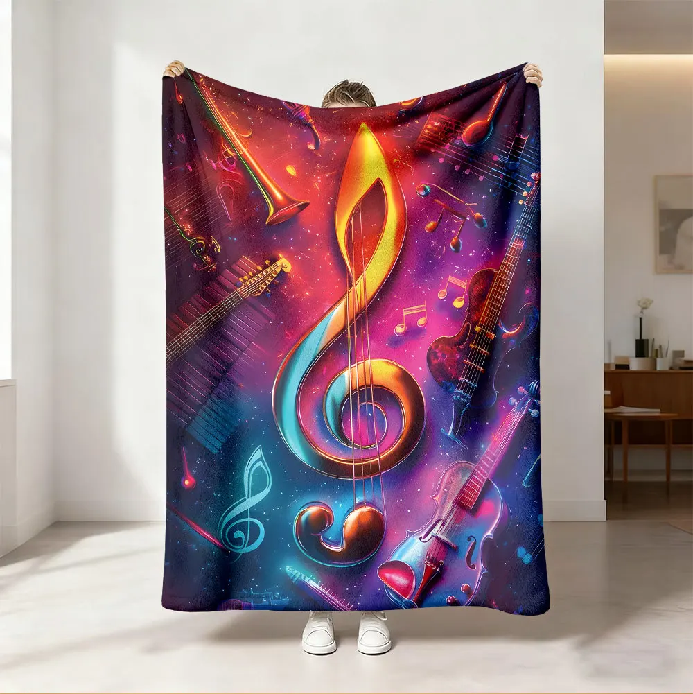 Throw Blanket Vibrant Neon Rai - đánh giá và giá Audio Music Notes