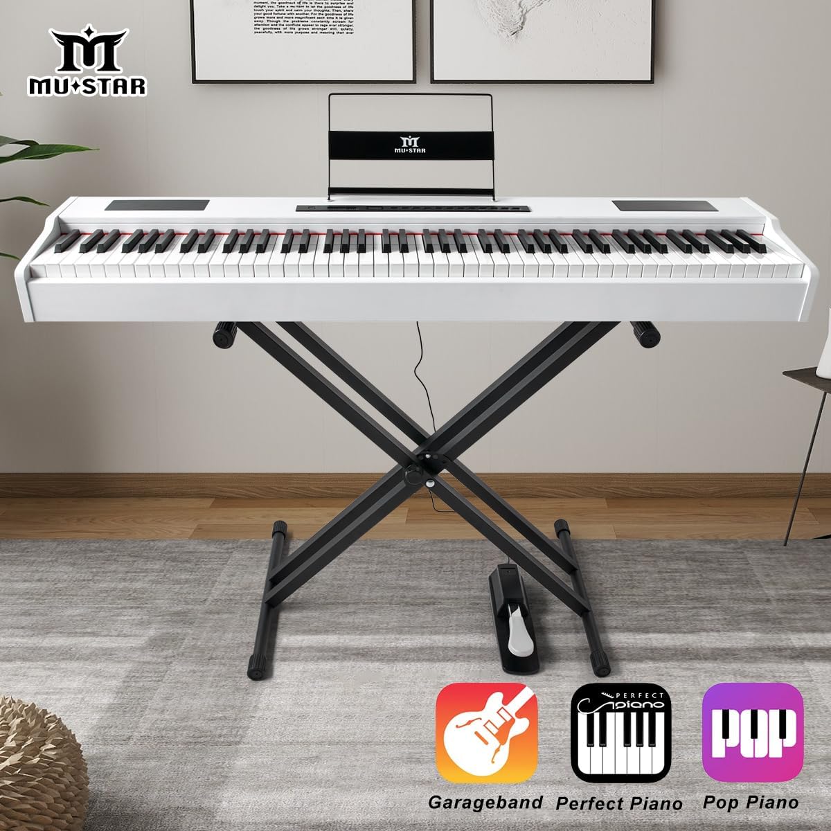 MUSTAR Digital Piano Keyboard  - đánh giá và giá Piano Sustain Pedal