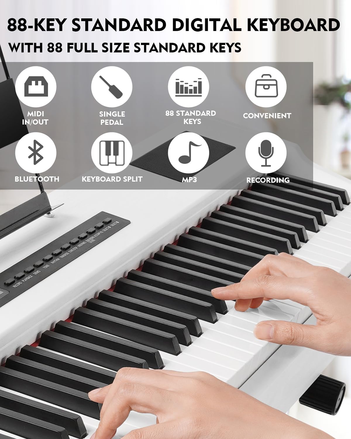 MUSTAR Digital Piano Keyboard  - đánh giá và giá Piano Sustain Pedal