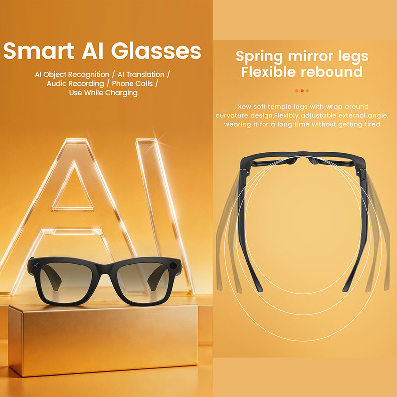 AI Smart Glasses 800W Camera A - đánh giá và giá Audio With Music Ai