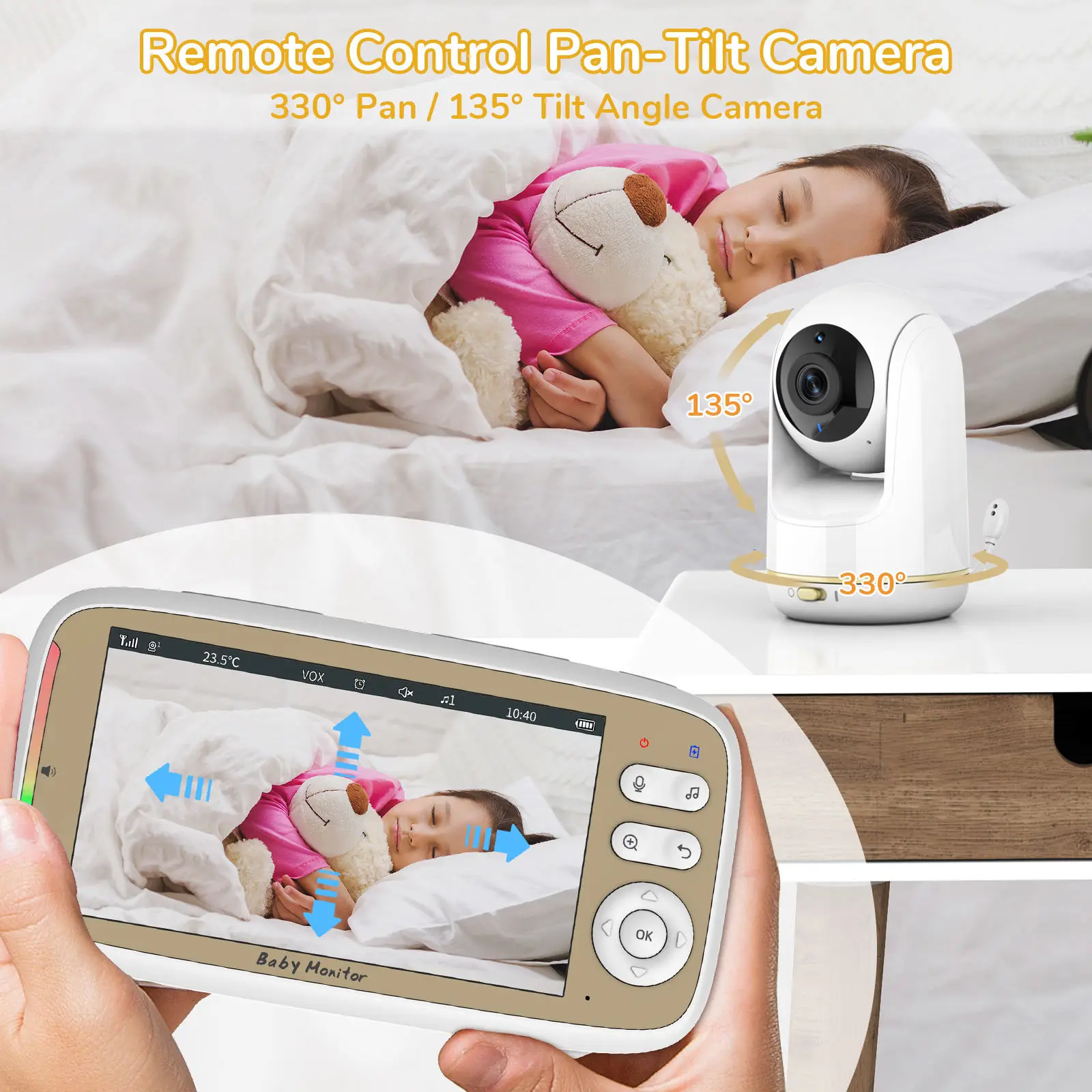 5 Inch Baby Monitor 3X Zoom PT - đánh giá và giá Audio Music App